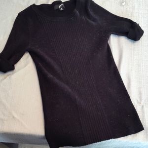 Women's black ribbed sweater medium